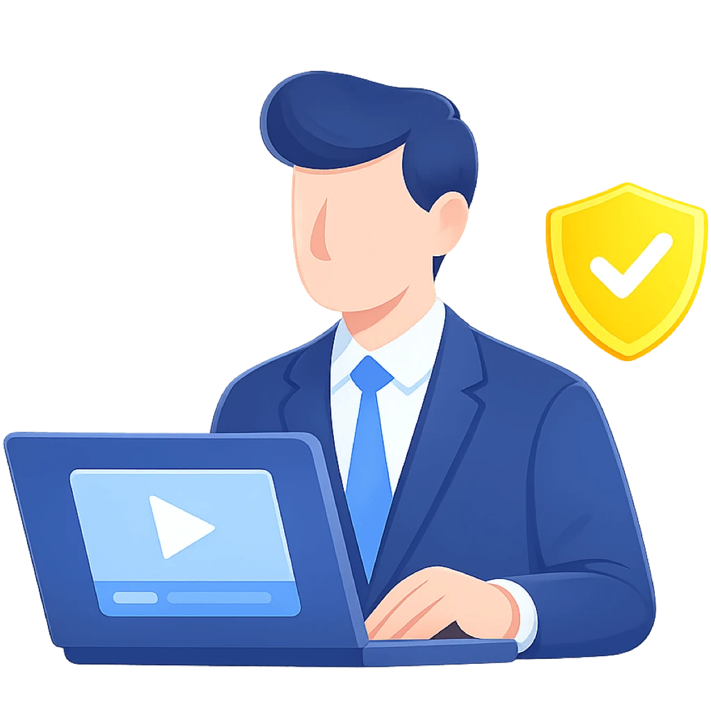 動画受講中の離席・なりすまし・ながら見を検知し、受講の有効/無効を判定